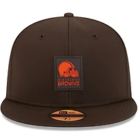 Casquette ajustée New Era marron Cleveland Browns 2025 Sideline Quill Tech 59FIFTY pour homme