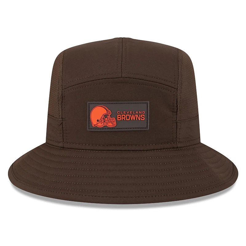 Men's New Era Brown Cleveland Browns 2025 Sideline  Bucket Hat