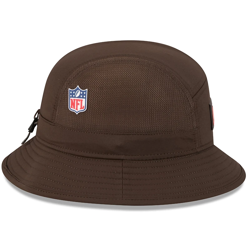 Men's New Era Brown Cleveland Browns 2025 Sideline  Bucket Hat