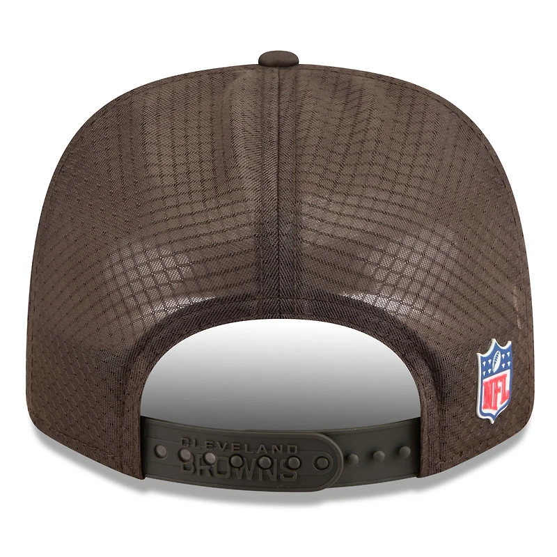 Casquette ajustable 9SEVENTY Trucker marron New Era pour homme, édition 2025 des Cleveland Browns