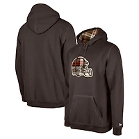 Sweat à capuche carreaux Cleveland Browns 3rd Down de New Era pour homme