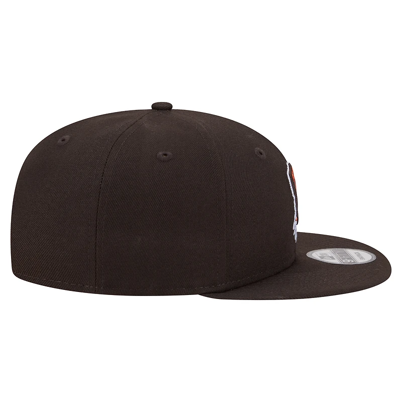 Casquette snapback New Era 9FIFTY marron Cleveland Browns pour homme