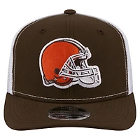 Casquette trucker ajustable New Era marron Cleveland Browns 9SEVENTY pour homme