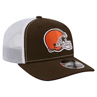 Casquette trucker ajustable New Era marron Cleveland Browns 9SEVENTY pour homme