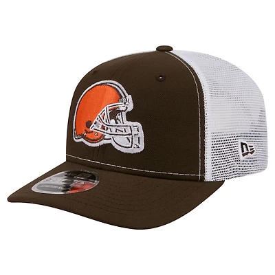 Casquette trucker ajustable New Era marron Cleveland Browns 9SEVENTY pour homme