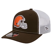 Casquette trucker ajustable New Era marron Cleveland Browns 9SEVENTY pour homme