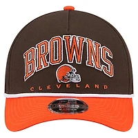 Men's New Era  Brown Cleveland Browns  Arch 9FORTY A-Frame Adjustable Hat