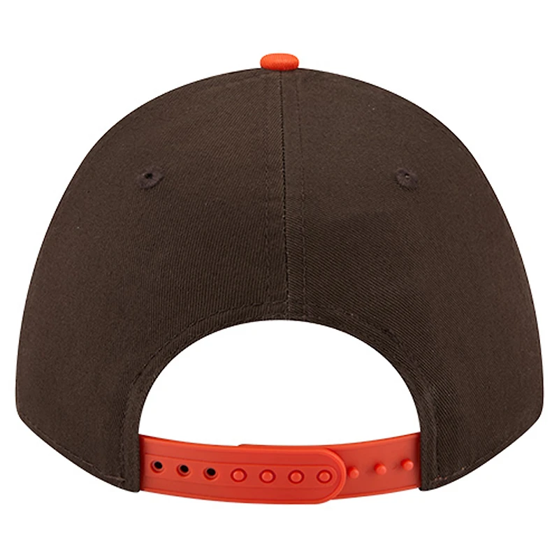 Men's New Era  Brown Cleveland Browns  Arch 9FORTY A-Frame Adjustable Hat