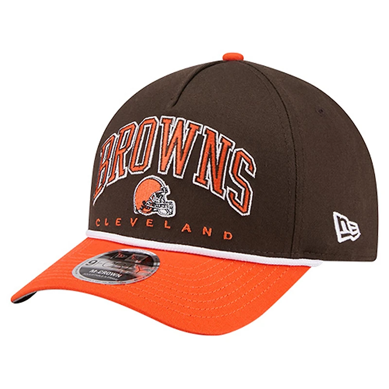 Men's New Era  Brown Cleveland Browns  Arch 9FORTY A-Frame Adjustable Hat