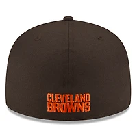 Casquette ajustée 59FIFTY basique Cleveland Browns New Era marron pour hommes