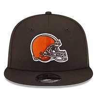 Casquette Snapback 9FIFTY basique Cleveland Browns New Era marron pour hommes