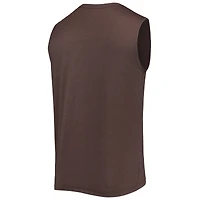Men's New Era Brown Cleveland Browns Brushed Sleeveless Tank Top