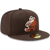 Men's New Era Brown Cleveland Browns Color Dim 59FIFTY Fitted Hat