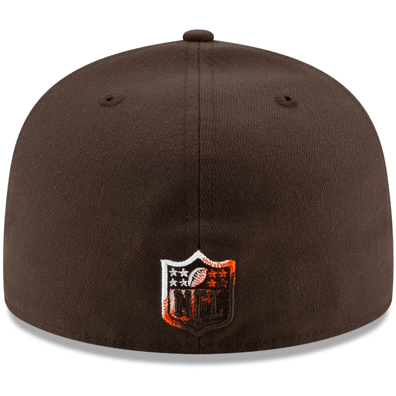 Men's New Era Brown Cleveland Browns Color Dim 59FIFTY Fitted Hat