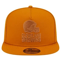 Casquette snapback A-Frame 9FIFTY marron New Era pour homme, pack couleur des Cleveland Browns