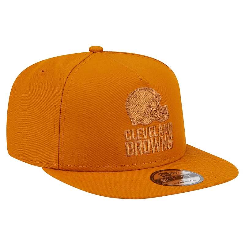 Men's New Era Brown Cleveland Browns Color Pack A-Frame 9FIFTY Snapback Hat