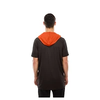 Men's New Era  Brown Cleveland Browns Combine Authentic Hooded Raglan Short-Sleeve T-Shirt