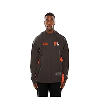 Men's New Era  Brown Cleveland Browns Combine Authentic Raglan Scuba Full-Zip Hoodie