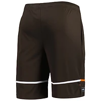 Short d'entraînement pour homme New Era Brown Cleveland Browns Combine Authentic Rusher