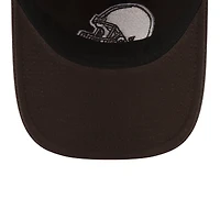 Casquette réglable New Era marron Cleveland Browns Core Classic Primary 9TWENTY pour hommes
