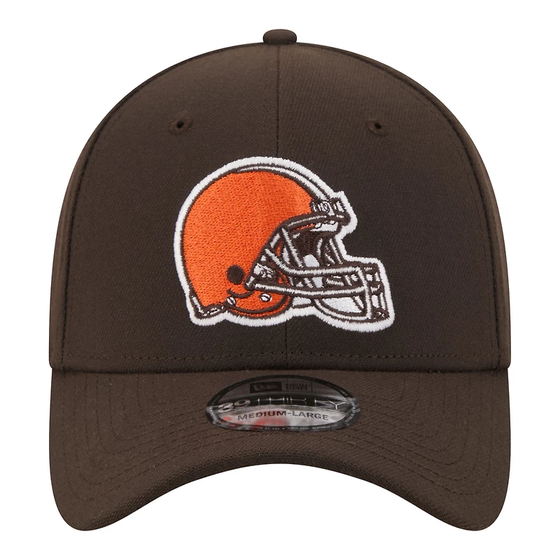 Casquette New Era marron Cleveland Browns Core Team 39THIRTY Flex pour homme