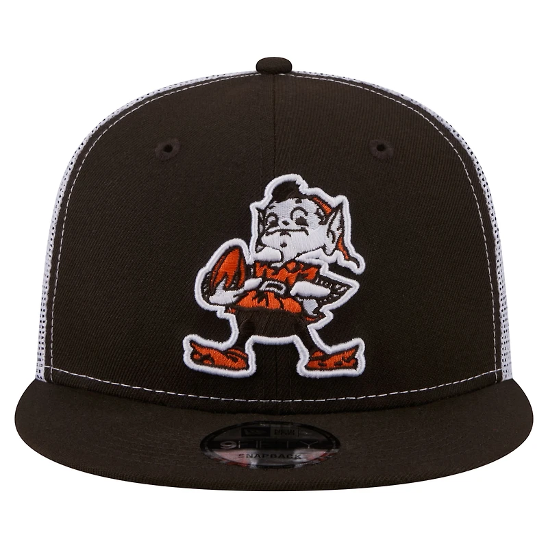 Casquette trucker New Era marron Cleveland Browns Core Team 9FIFTY pour homme