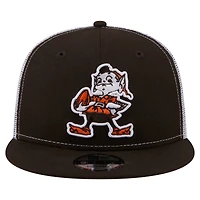 Casquette trucker New Era marron Cleveland Browns Core Team 9FIFTY pour homme