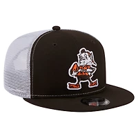 Casquette trucker New Era marron Cleveland Browns Core Team 9FIFTY pour homme