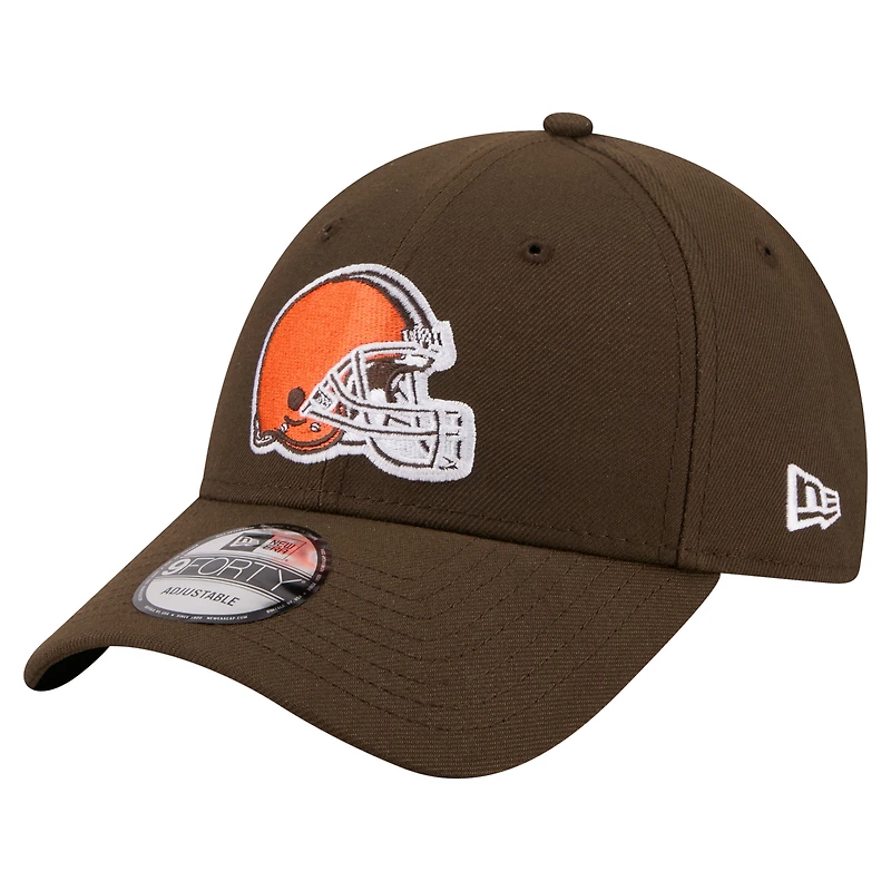 Casquette ajustable New Era marron Cleveland Browns Core Team 9FORTY pour homme