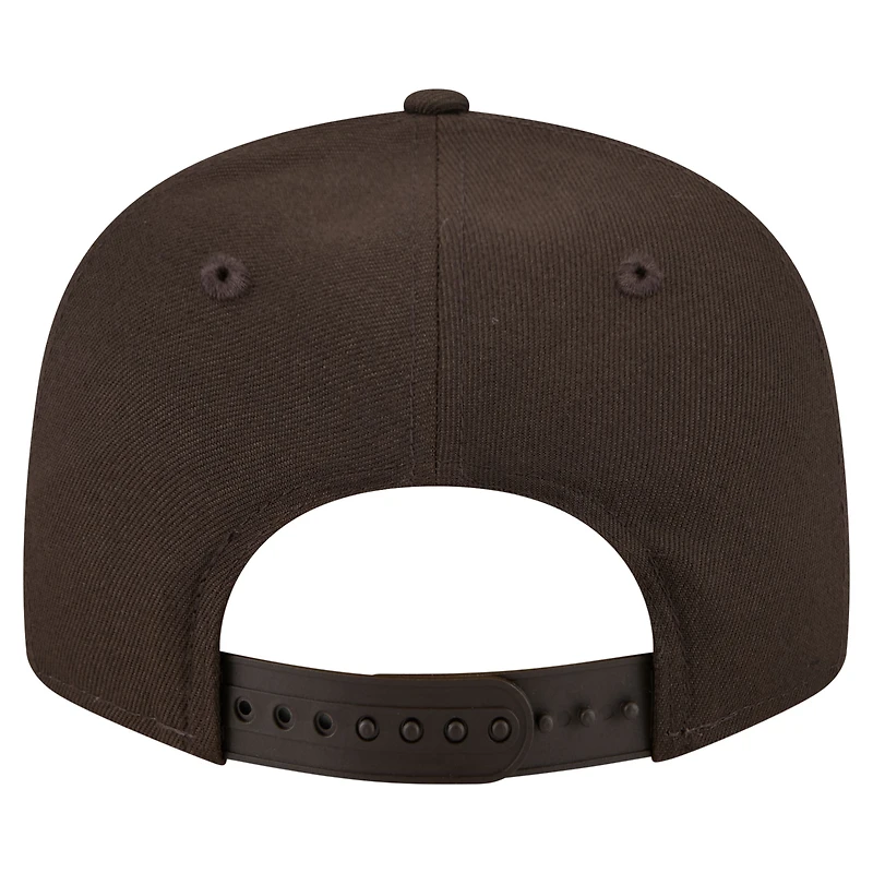 Men's New Era Brown Cleveland Browns Core Team Script 9FIFTY Snapback Hat