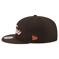Men's New Era  Brown Cleveland Browns Core Team Script 9FIFTY Snapback Hat