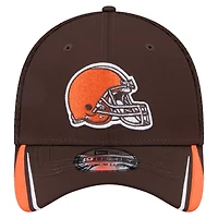 Casquette 39THIRTY Flex Game Day Linear marron des Cleveland Browns de New Era pour homme