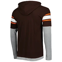 Men's New Era Brown Cleveland Browns Long Sleeve Hoodie T-Shirt