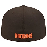 Casquette ajustée 59FIFTY marron Cleveland Browns pour homme New Era