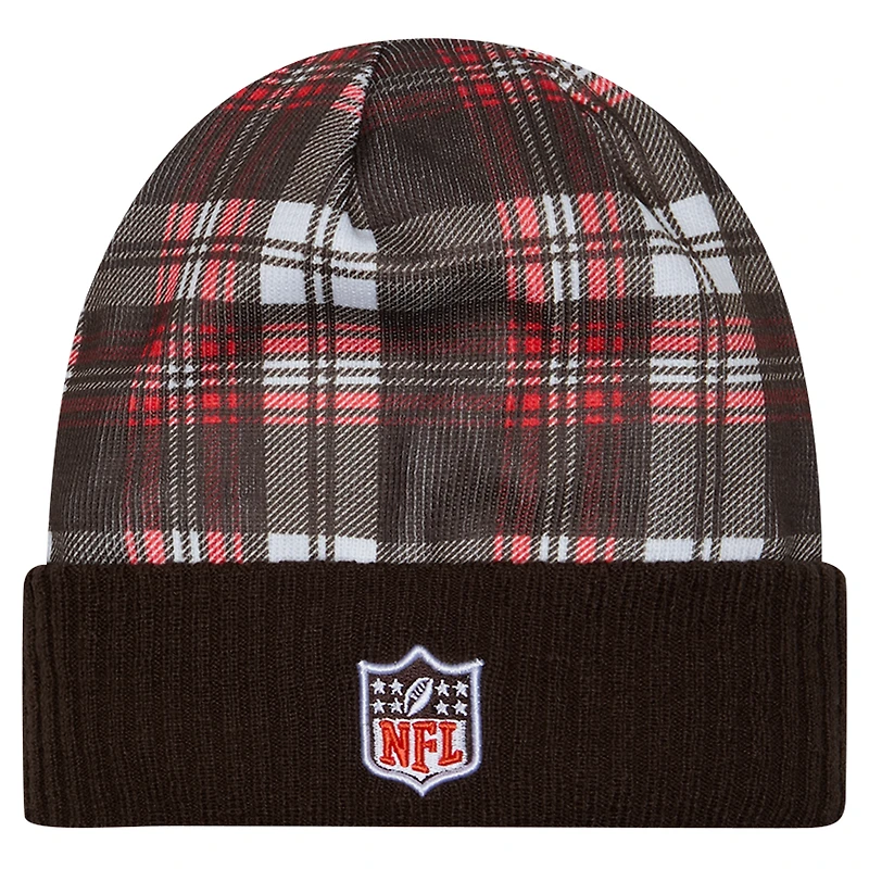 Men's New Era  Brown Cleveland Browns Sideline Statement Cuffed Knit Hat