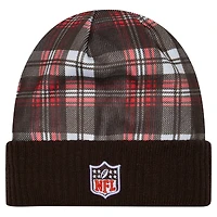 Men's New Era  Brown Cleveland Browns Sideline Statement Cuffed Knit Hat