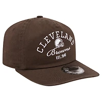 Casquette ajustable New Era marron Cleveland Browns Stacked 19TWENTY pour homme