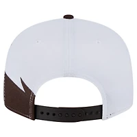 Men's New Era Brown Cleveland Browns Throwback Jagged 9FiFTY Snapback Hat