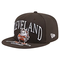 Casquette ajustée surdimensionnée 59FIFTY marron des Cleveland Browns de New Era pour homme
