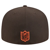 Men's New Era Brown Cleveland Browns Tri-Hit 59FIFTY Fitted Hat