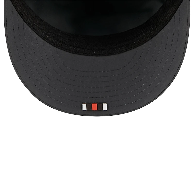 Men's New Era Charcoal Cleveland Browns 2025 Sideline Cold Weather Retro Crown 59FIFTY Fitted Hat