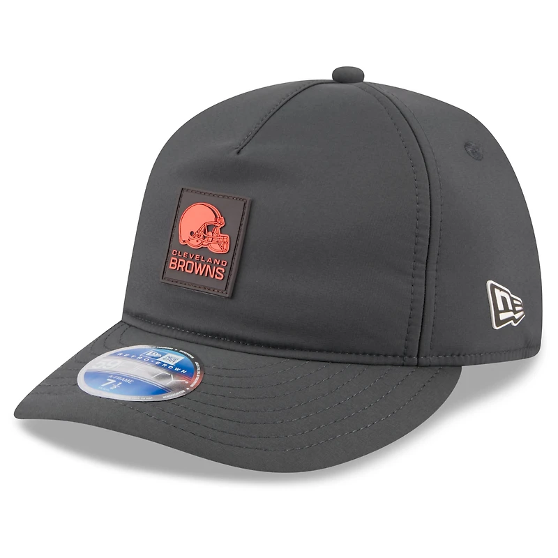 Men's New Era Charcoal Cleveland Browns 2025 Sideline Cold Weather Retro Crown 59FIFTY Fitted Hat