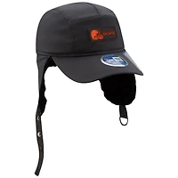 Men's New Era Charcoal Cleveland Browns 2025 Sideline Cold Weather Runner Dog Ear Adjustable Hat
