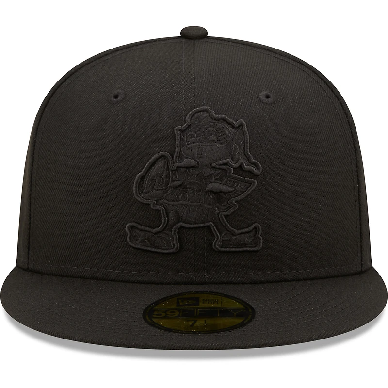 Casquette ajustée 59FIFTY Cleveland Browns pour homme avec logo alternatif noir sur New Era