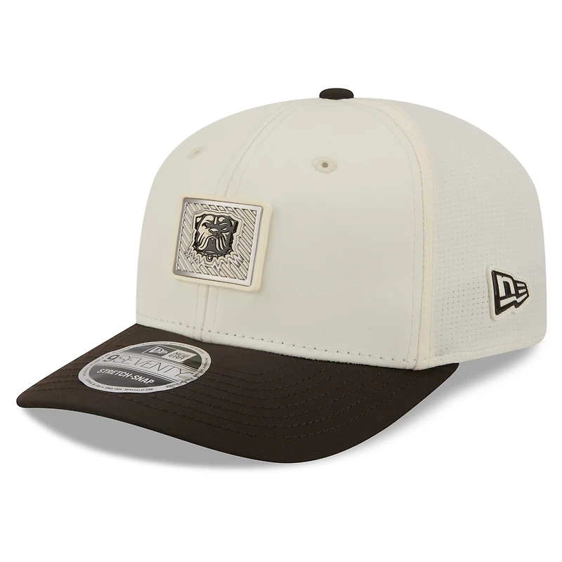Men's New Era Cream/Brown Cleveland Browns 2026 NFL Training Camp 9SEVENTY Adjustable Hat
