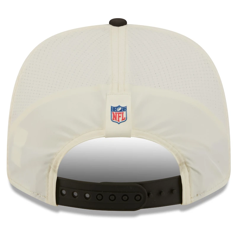 Men's New Era Cream/Brown Cleveland Browns 2026 NFL Training Camp 9SEVENTY Adjustable Hat