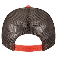 Casquette snapback New Era 9FIFTY Trucker à motif bannière des Cleveland Browns, crème/marron, pour homme