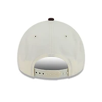 Men's New Era Cream/Brown Cleveland Browns Pumpkin Spice A-Frame 9FORTY Adjustable Hat