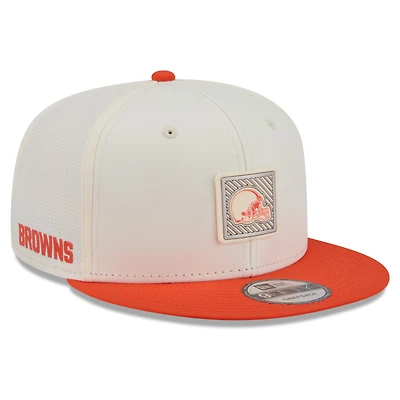 Men's New Era Cream/Orange Cleveland Browns 2026 NFL Training Camp 9FIFTY Snapback Hat