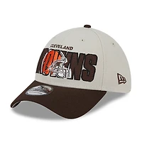 Men's New Era  Cream Cleveland Browns 2023 NFL Draft 39THIRTY Flex Hat